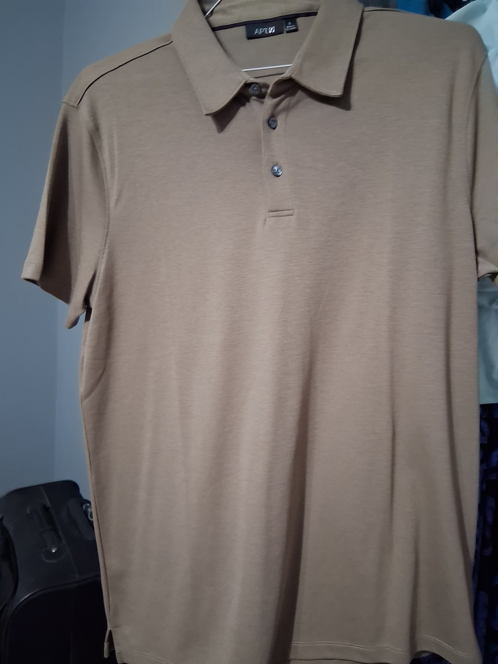 Apt. 9 Men's Tan Short-Sleeve Polo